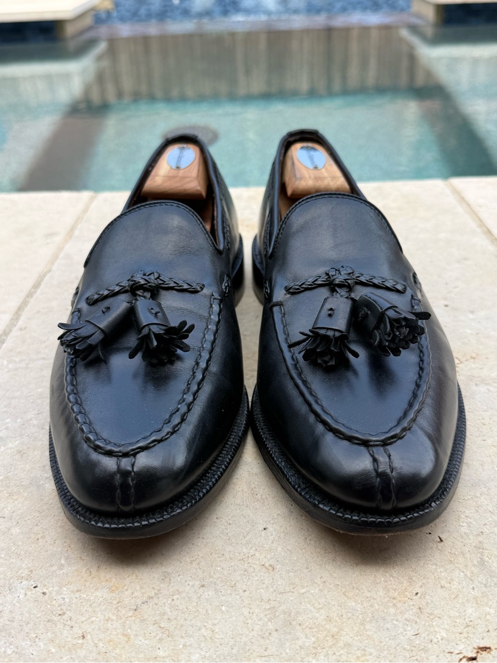 Allen Edmonds - Adams 10.5B Black Tassel Loafers